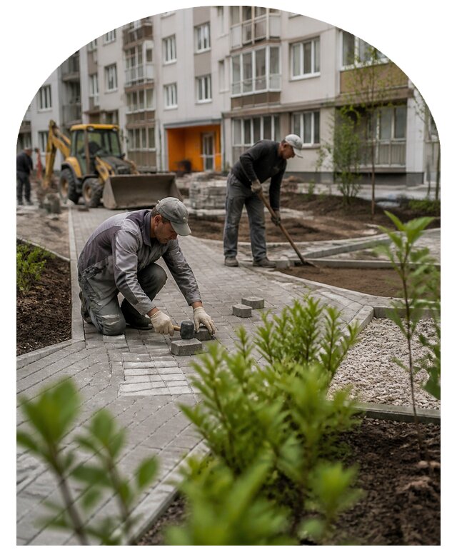 Благоустройство двора многоквартирного дома в Салавате