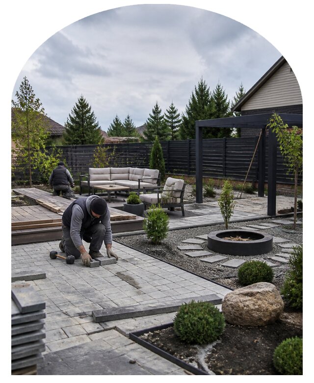 Зона отдыха на участке для вашего дома в Салавате под ключ
